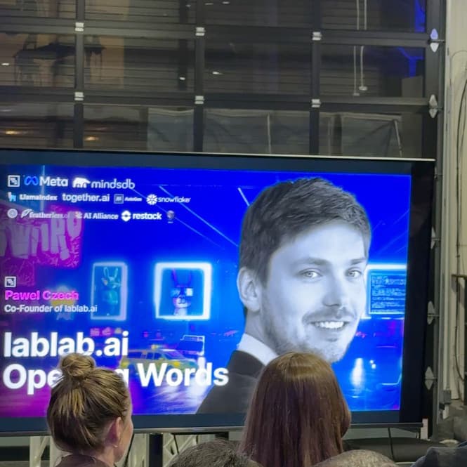 LabLab.ai opening words screen — Pawel Czech, Co-Founder of lablab.ai
